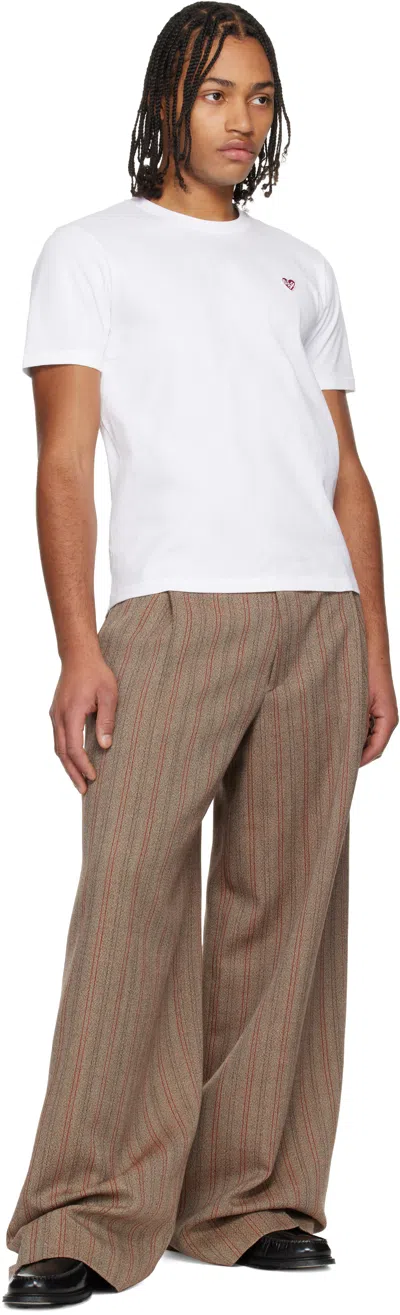 Bape White '' Heart One Point T-shirt In White