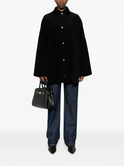 Totême Pocket Overshirt Jacket In Black