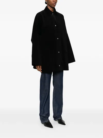 Totême Pocket Overshirt Jacket In Black