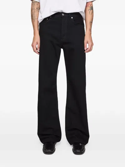 Acne Studios Leather-patch Denim In Black