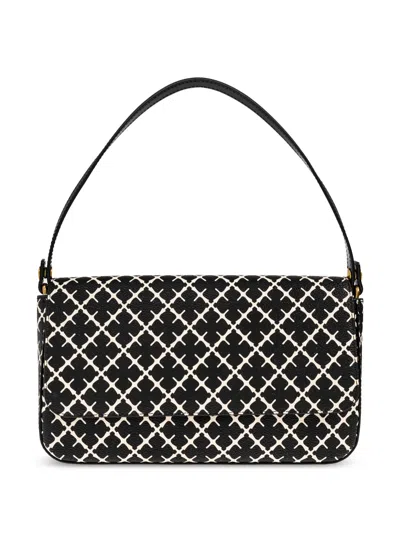 By Malene Birger Small Tallie Geometric-print Shoulder Bag In Black