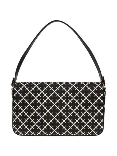 By Malene Birger Small Tallie Geometric-print Shoulder Bag In Black
