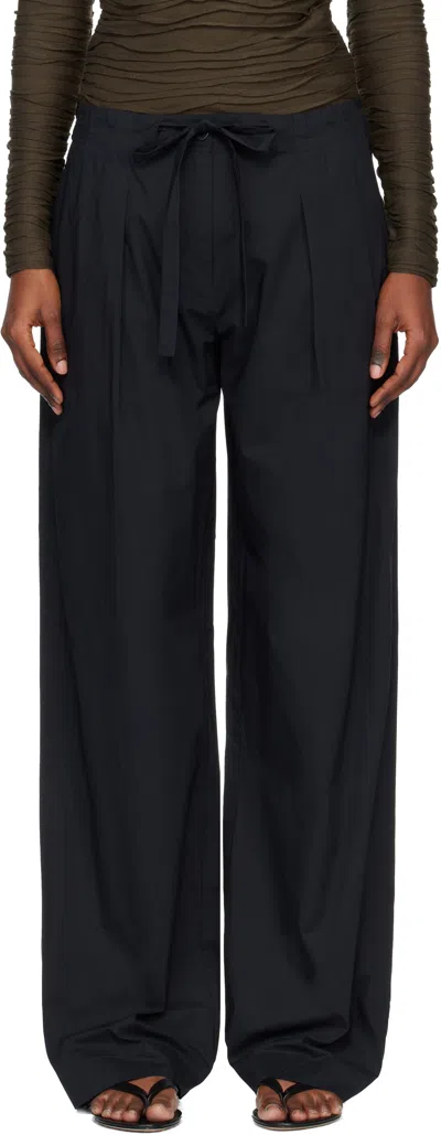 Proenza Schouler Black  White Label Barrett Trousers In Blue