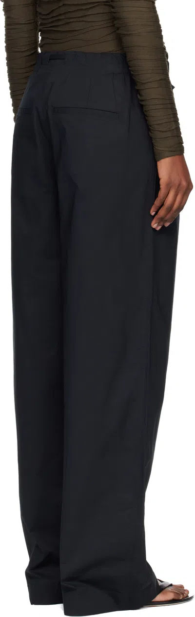 Proenza Schouler Black  White Label Barrett Trousers In Blue