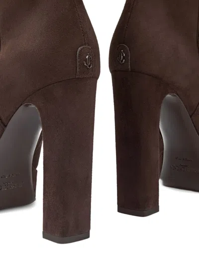 Jimmy Choo Marene Ankle Boot 120 In Brown