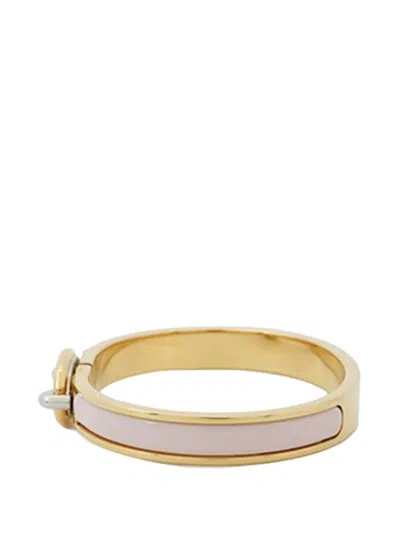 Pre-owned Hermes 2000-2025 Enamel Mini Clic Chaine D Ancre Bracelet Pm Costume Bracelet In Pink