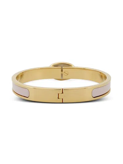 Pre-owned Hermes 2000-2025 Enamel Mini Clic Chaine D Ancre Bracelet Pm Costume Bracelet In Pink