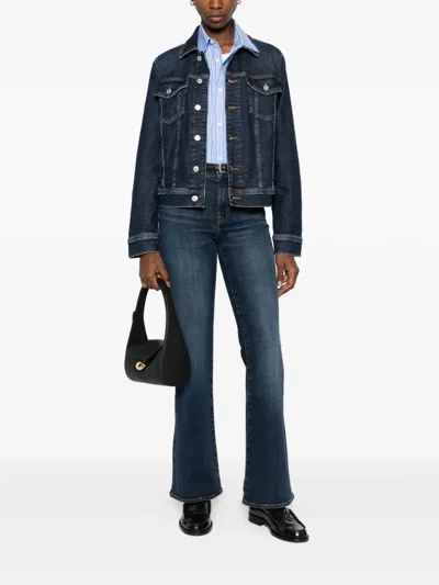 7 For All Mankind The Leggy Bootcut Denim Jeans In Blue