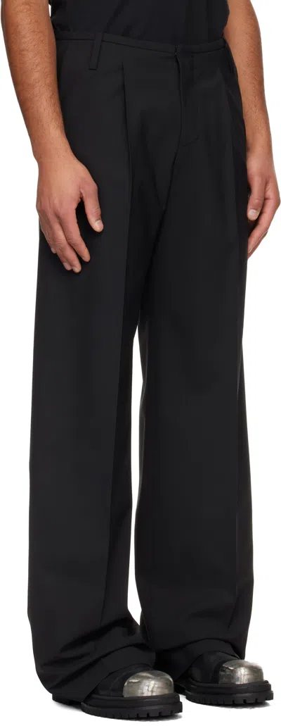 032c Black Wide Leg Suit Trousers In Black