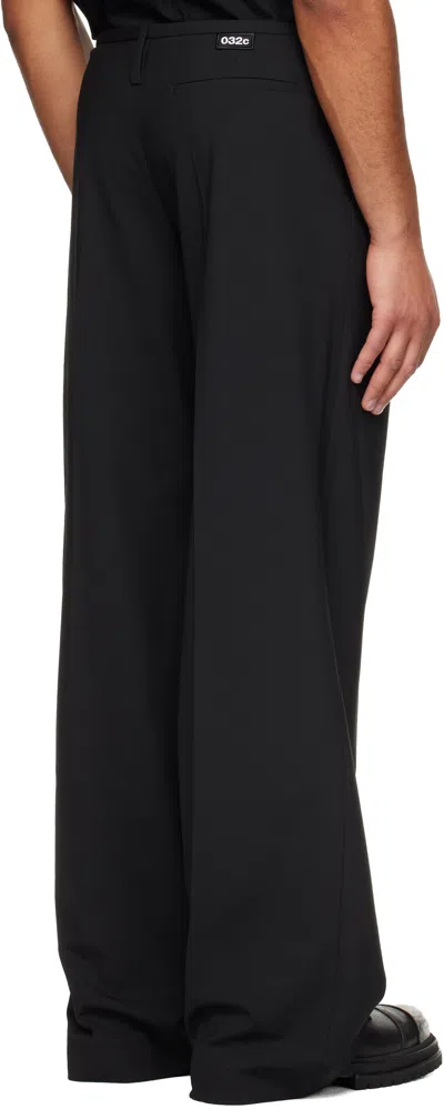 032c Black Wide Leg Suit Trousers In Black