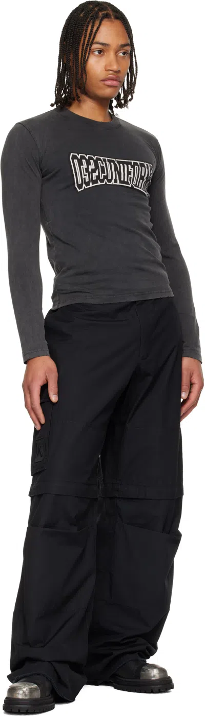 032c Black Double-edged Sword Cargo Pants In Black