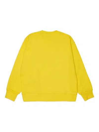 Dsquared2 Logo Crew-neck Sweatshirt In Yellow