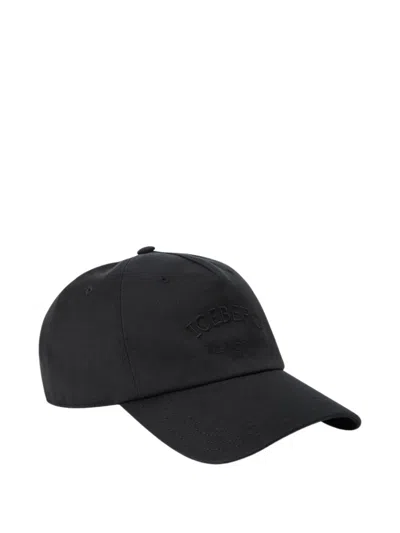Iceberg Logo Cap Featuring Curved Brim And Eyelet Vents In Black