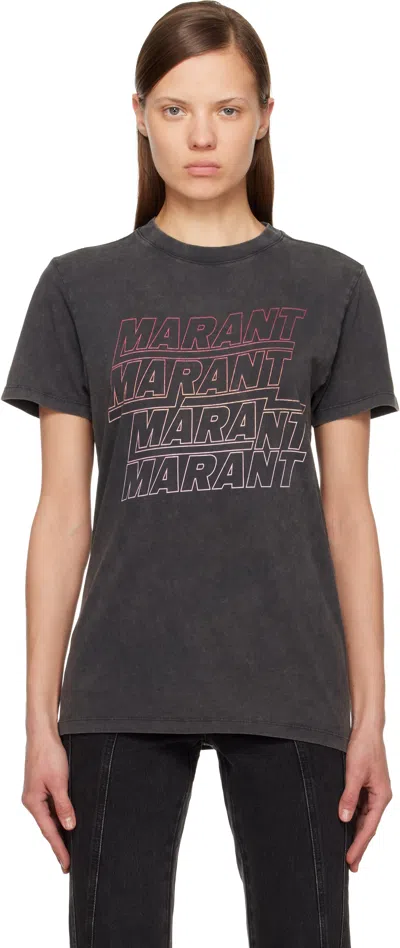 Isabel Marant Étoile Crew Neck Graphic Print Short Sleeve Top