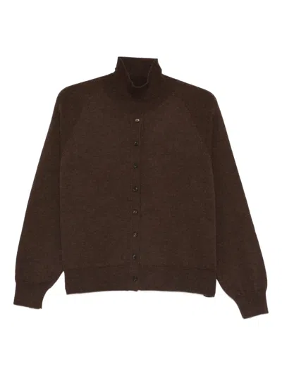 Cordera Buttoned Cardigan In Brown