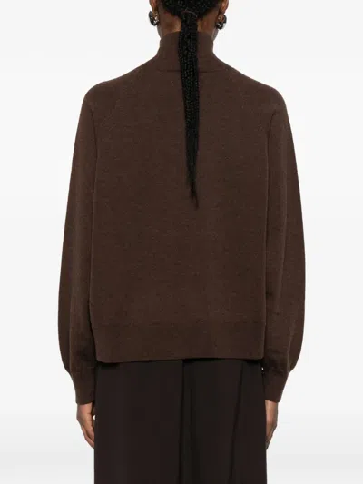 Cordera Buttoned Cardigan In Brown