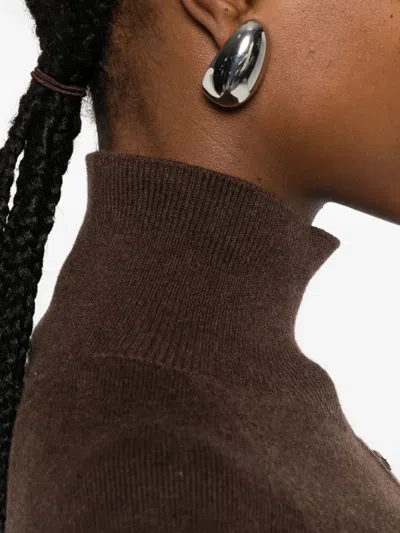 Cordera Buttoned Cardigan In Brown