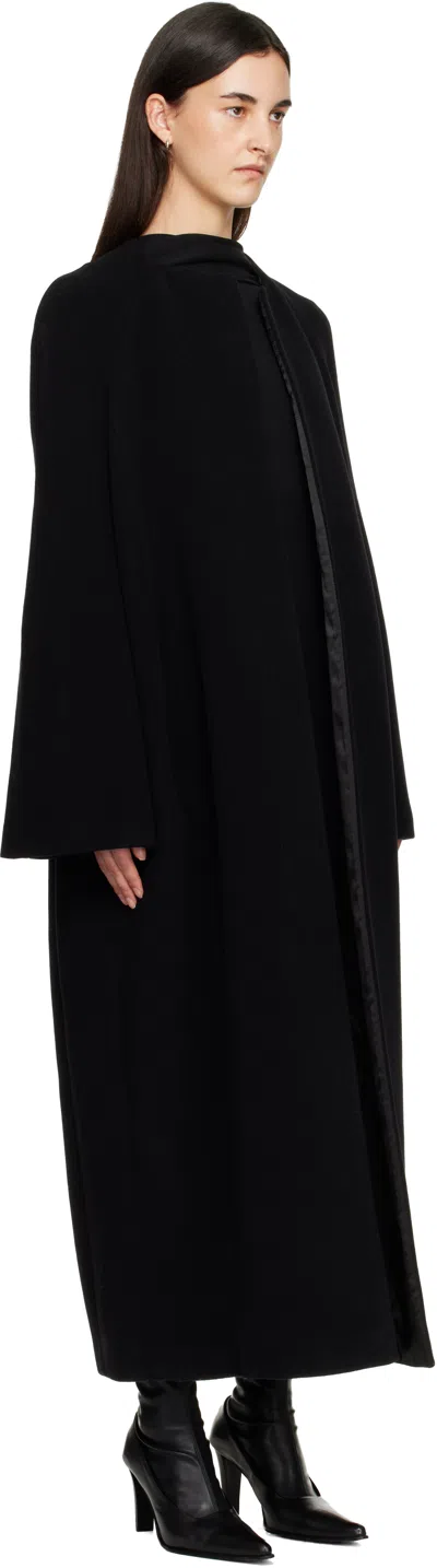 Totême Black Bell-sleeve Coat In Black