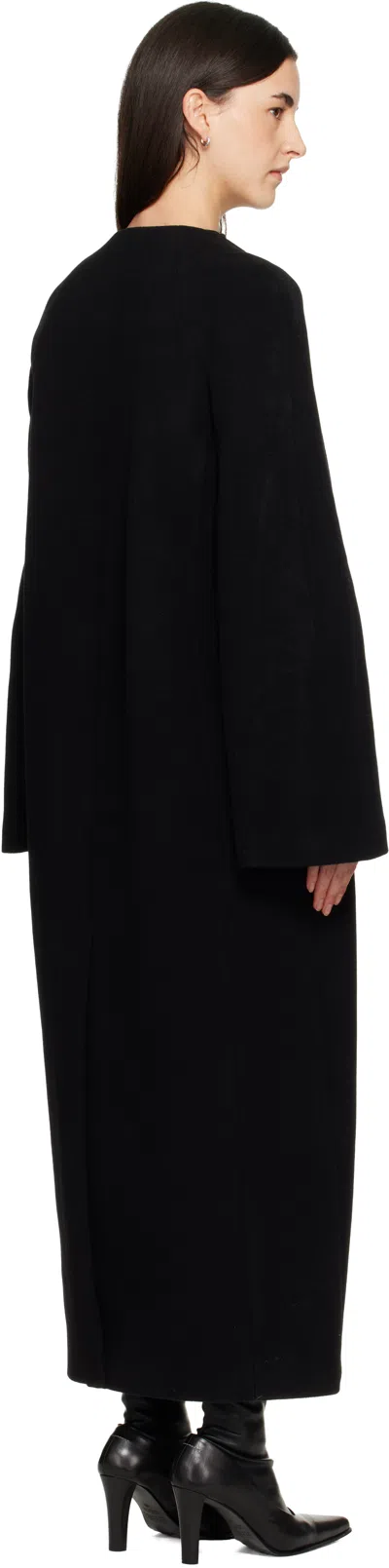 Totême Black Bell-sleeve Coat In Black
