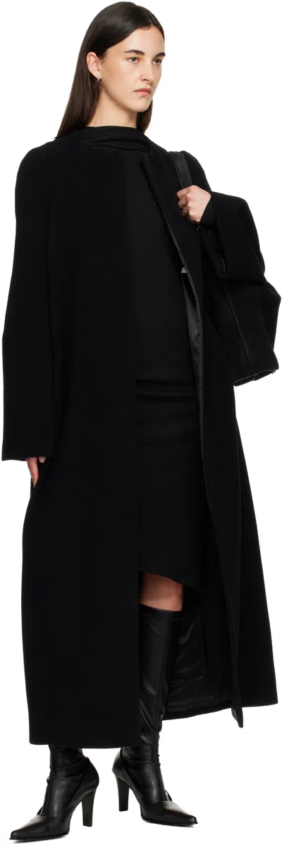 Totême Black Bell-sleeve Coat In Black