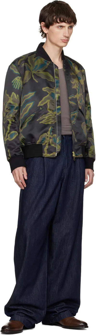 Paul Smith Bohemia Patterned Bomber Jacket In Black
