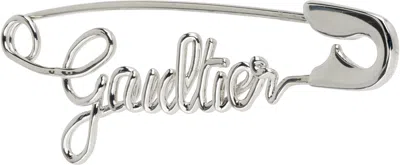 Jean Paul Gaultier 'the Silver-tone Gaultier Safety Pin' Single Earring In Silver