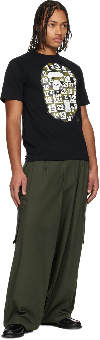 Bape Black 32nd Anniversary 1st Camo Big Ape Head T-shirt In Black