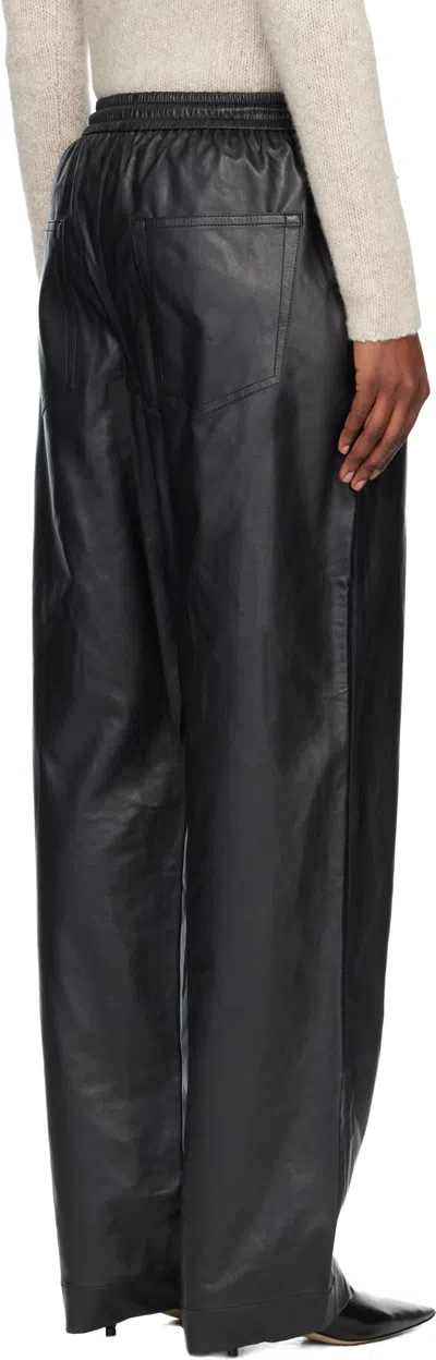 Isabel Marant Étoile Black Nereane Faux-leather Trousers In Black