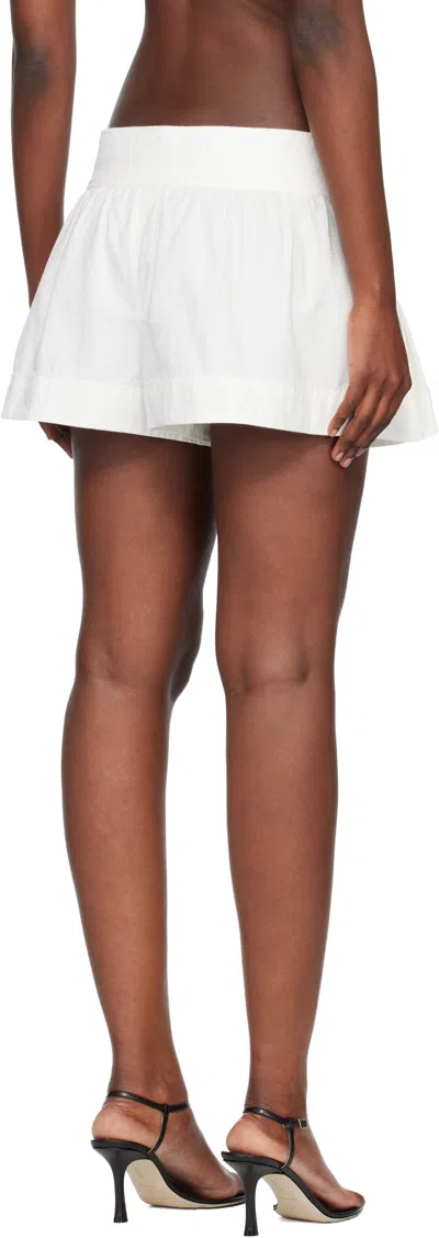Isabel Marant Cybila Gathered Cotton Shorts In White