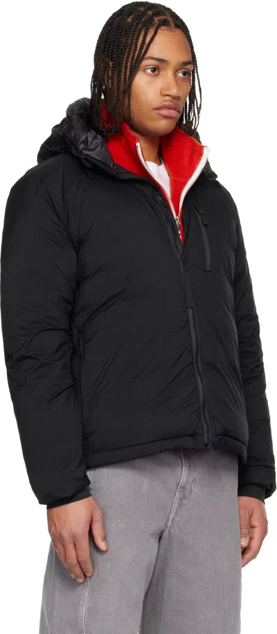 Canada Goose Hooded Down Jacket Featuring Chest Pocket In Black
