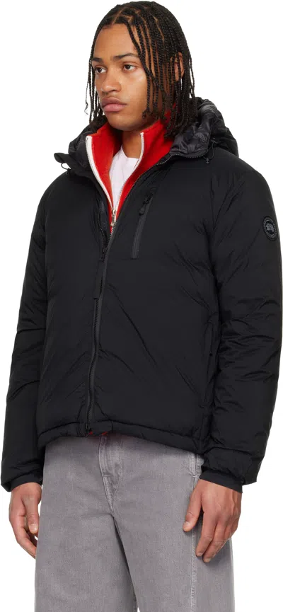 Canada Goose Hooded Down Jacket Featuring Chest Pocket In Black