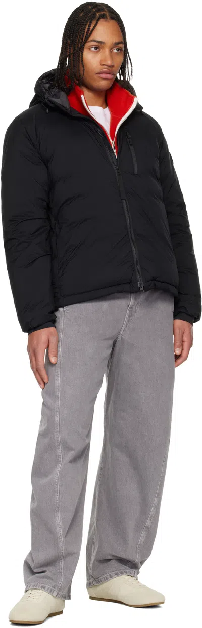 Canada Goose Hooded Down Jacket Featuring Chest Pocket In Black