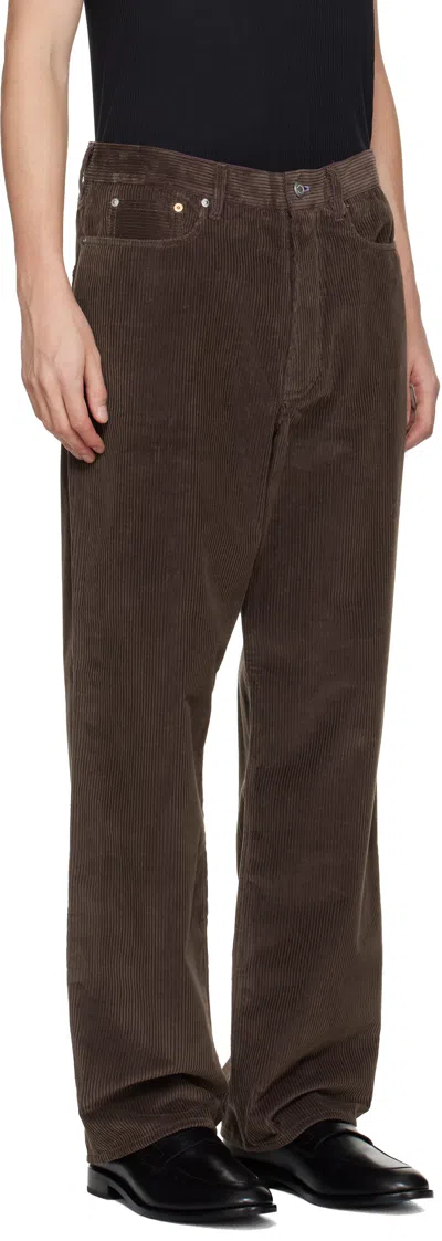 Paul Smith Brown Cotton Corduroy Trousers In Brown