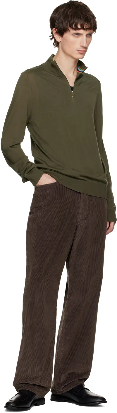 Paul Smith Brown Cotton Corduroy Trousers In Brown