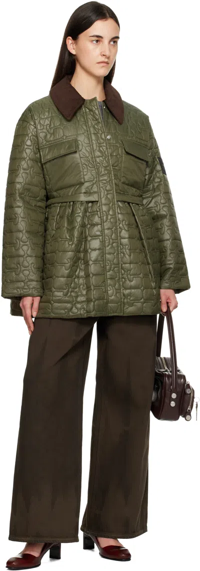 Ganni Overdyed Heavy Denim Baggy Jeans In Black