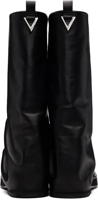 Attico Robin Combat Thigh-high Boots In Black