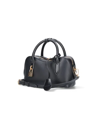 Stella Mccartney Handbag Structured Shape Padlock Detail In Purple