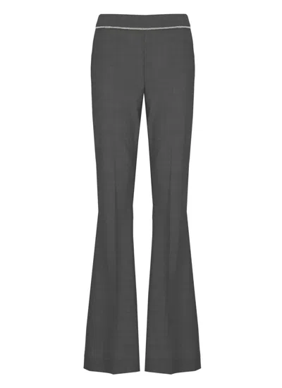 D Exterior Trim-detail Trousers In Gray