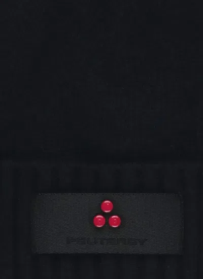 Peuterey Beanie And Scarf Set In Black