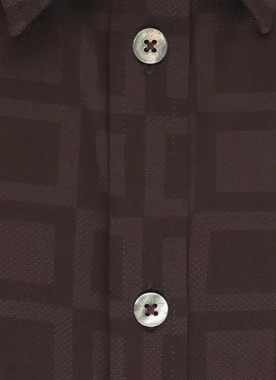 Rrd Square-pattern Shirt In Brown