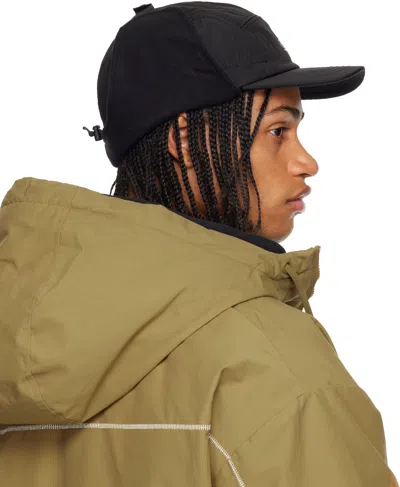Dime Black Cursive Earflap Cap In Black