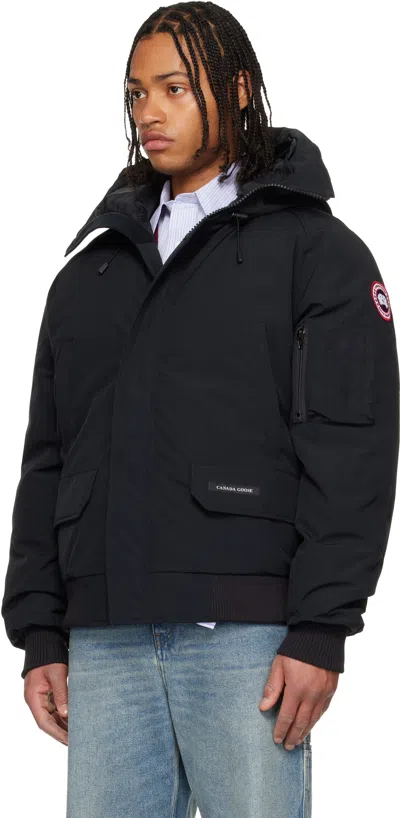 Canada Goose Black Chilliwack Bomber Down Jacket In Black
