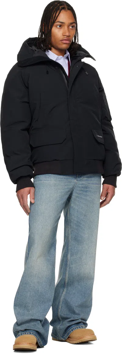 Canada Goose Black Chilliwack Bomber Down Jacket In Black