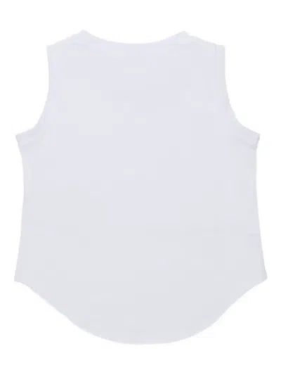 N°21 N21 Kids Logo-embellished Curved Hem Tank Top In Multi