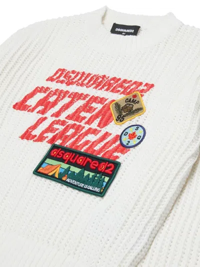 Dsquared2 Appliqué Sweater In White