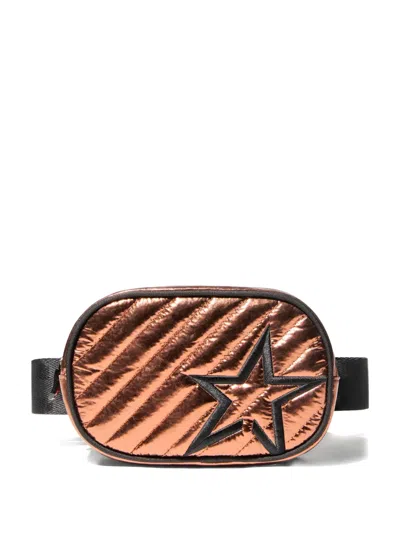 Perfect Moment Quilted Star-motif Mini Belt Bag In Brown
