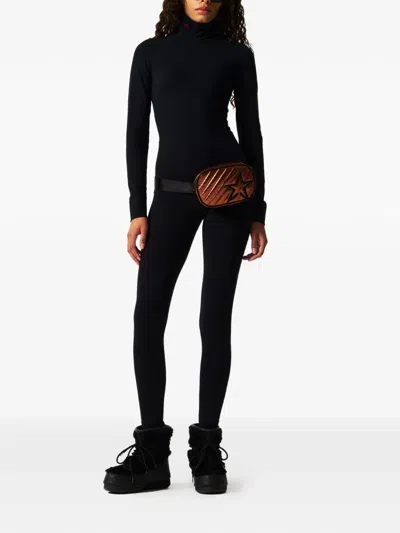 Perfect Moment Quilted Star-motif Mini Belt Bag In Brown