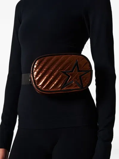 Perfect Moment Quilted Star-motif Mini Belt Bag In Brown