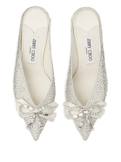 Jimmy Choo 50mm Auria Crystal Bow Mule In Multi