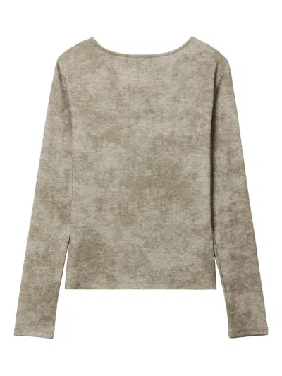 B+ab Knot-detail Long-sleeve Top In Neutral